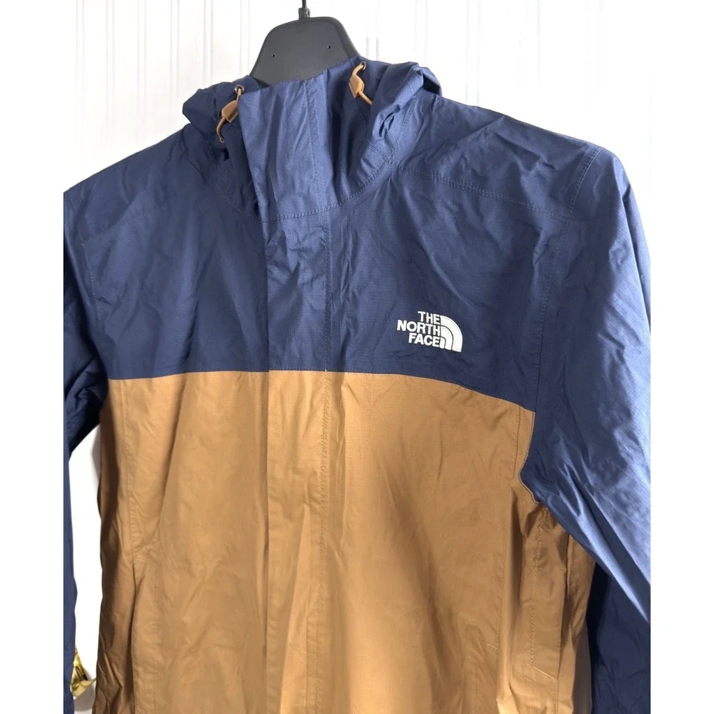 The North Face Venture 2 Rain Jacket Mens Small Navy Blue Timber DryVent Hooded